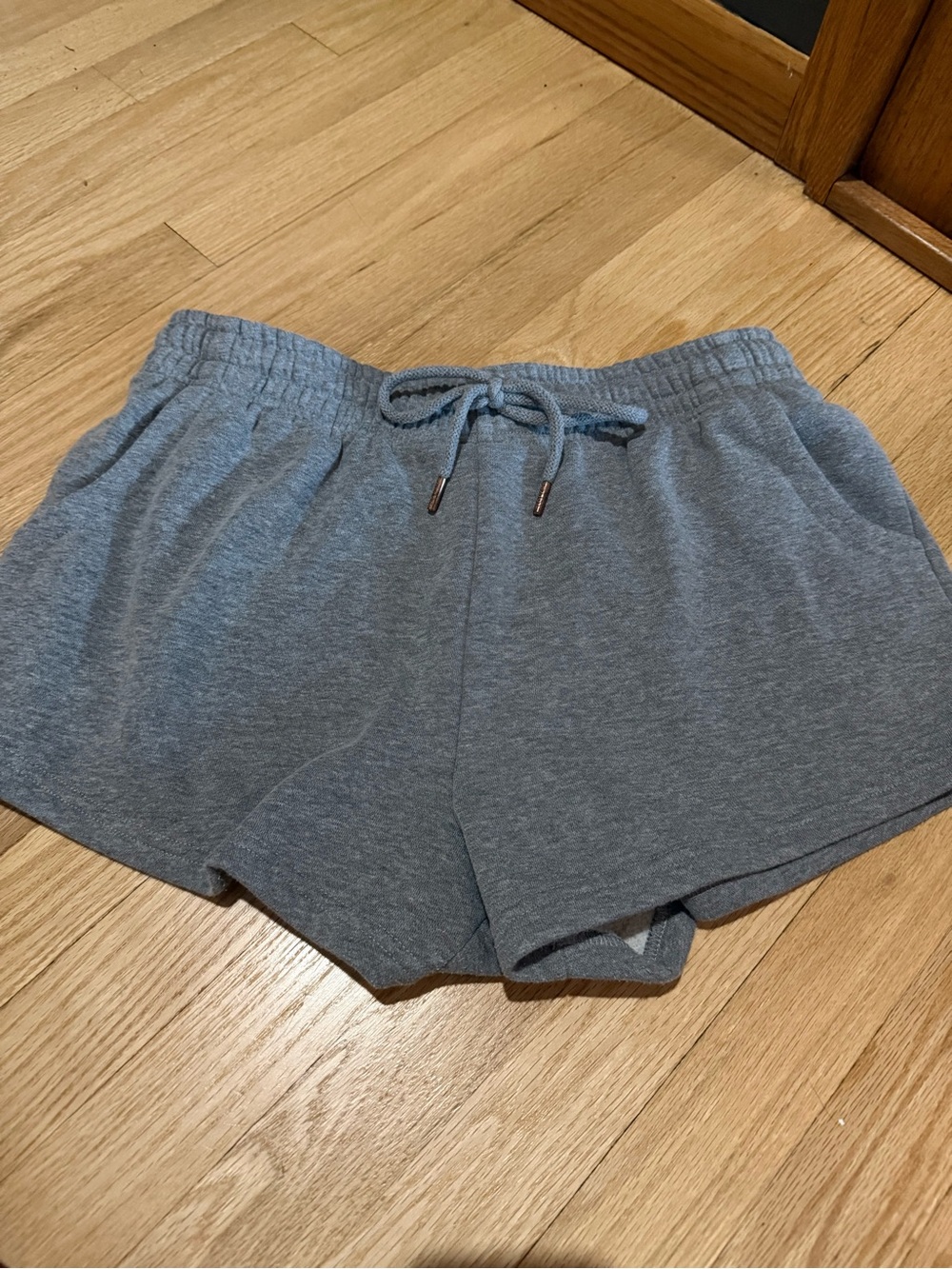 Jolyn Heather Gray Athletic Lounge Shorts with Drawstring